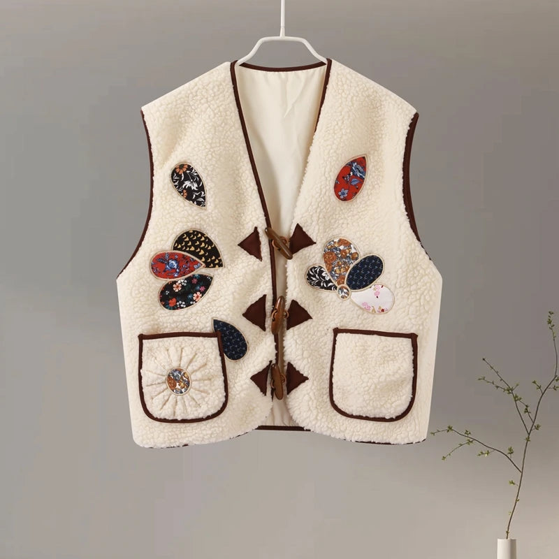 Cozy Charm Sleeveless Plush Vest