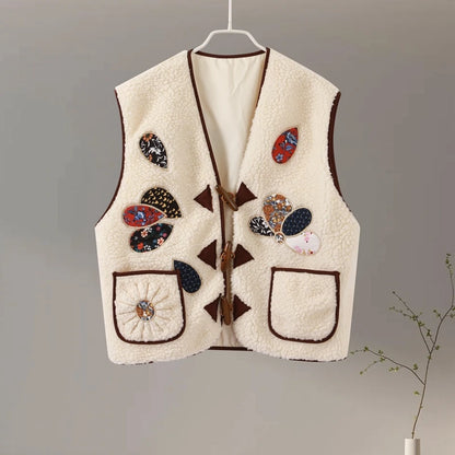Cozy Charm Sleeveless Plush Vest