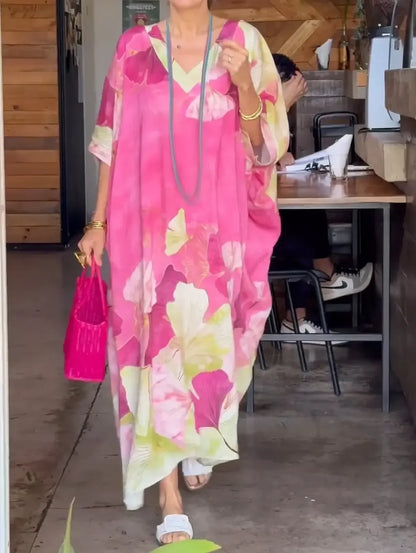 Elegant Loose Floral Dress