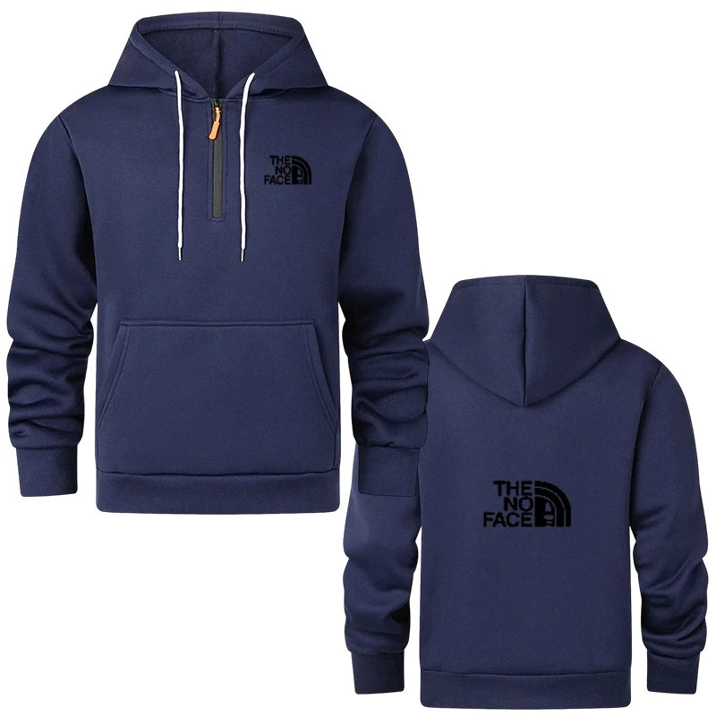 Men's Semi Zipper Casual Hoodie