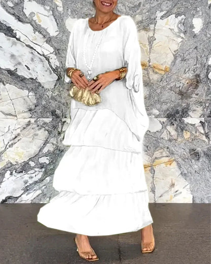 Artistic Loose-Fit Maxi Dress