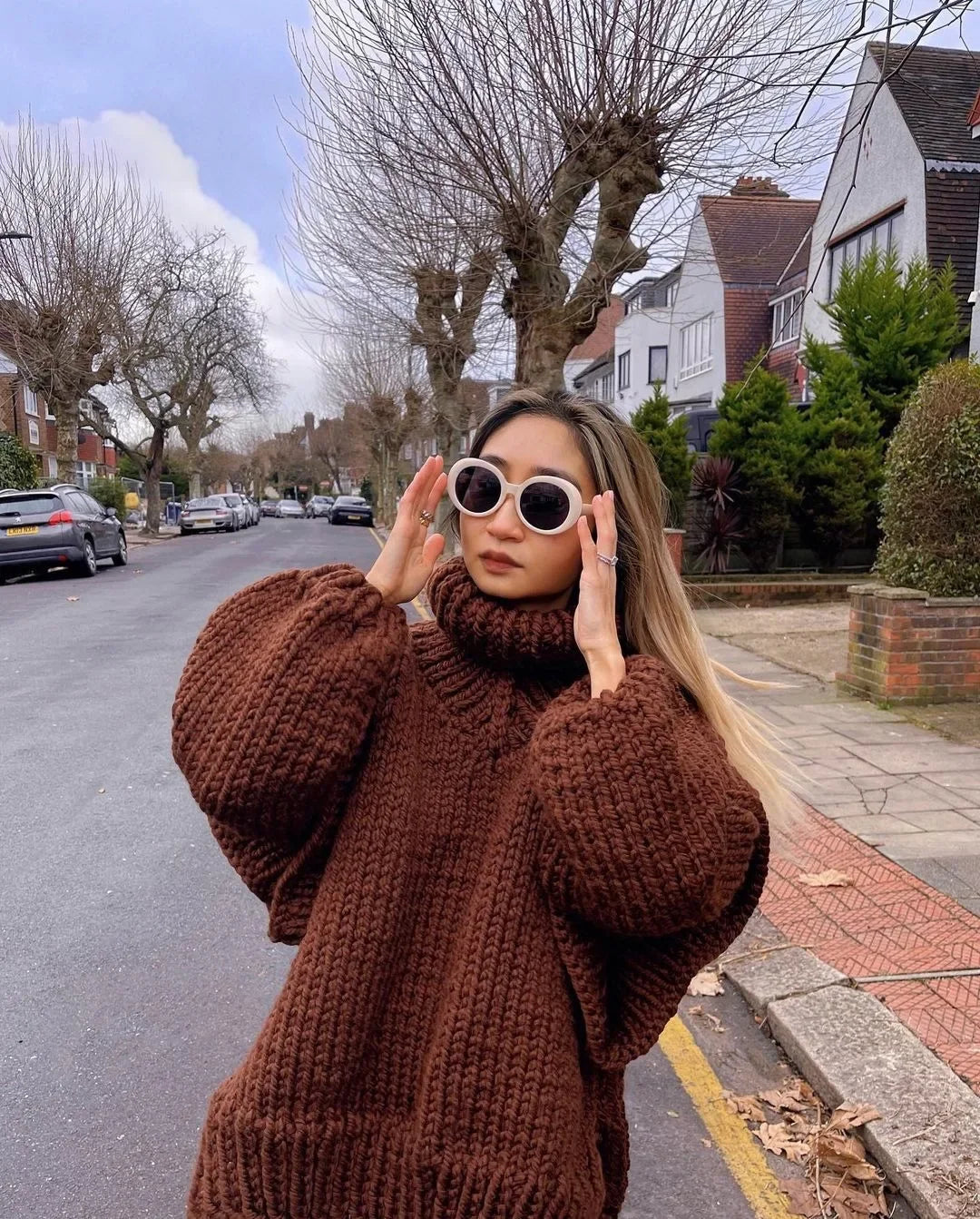 SnugCharm Oversized Winter Knit Sweater