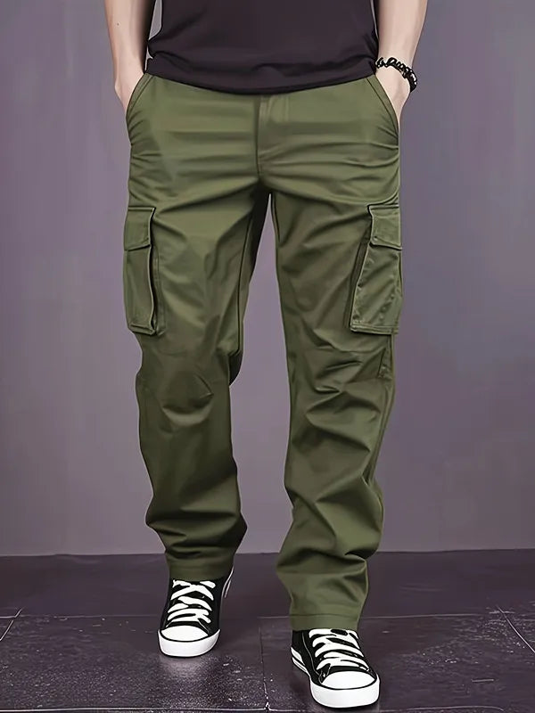 Loose Fit Multi-Pocket Workwear Pants