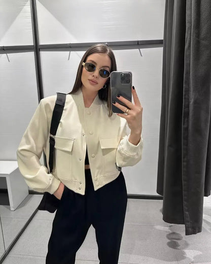 Urban Bloom Pocket Bomber Jacket