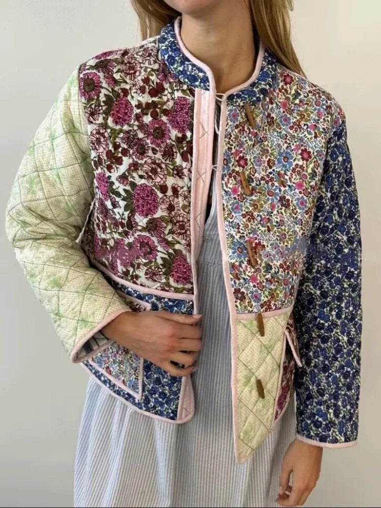Blossom Muse Patchwork Cotton Jacket