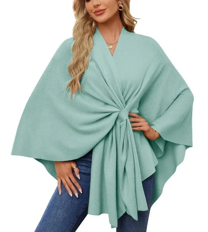 Soft V-Neck Shawl Wrap