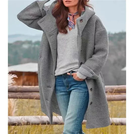 Women’s Hooded Woolen Coat