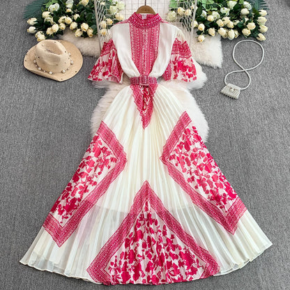Retro Grace High Waist Midi Dress