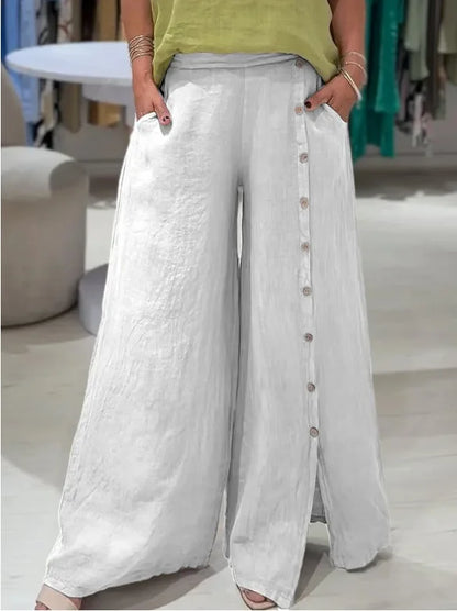 Breeze Flow Cotton Linen Wide Pants