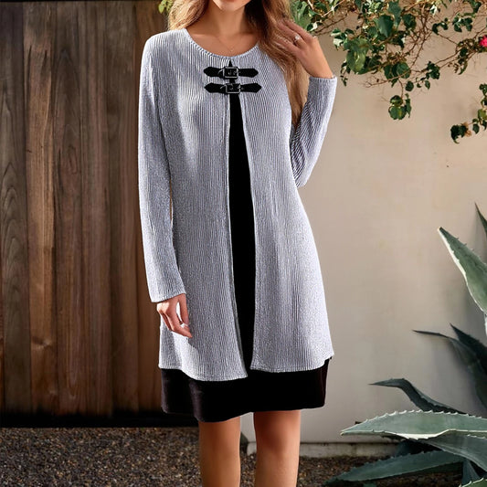 Women’s Solid Long Sleeve Dress