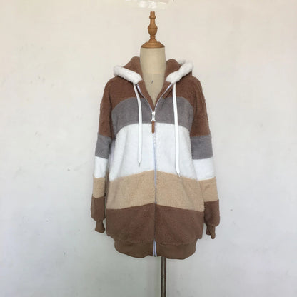 Oversized Plush Hooded Jacket