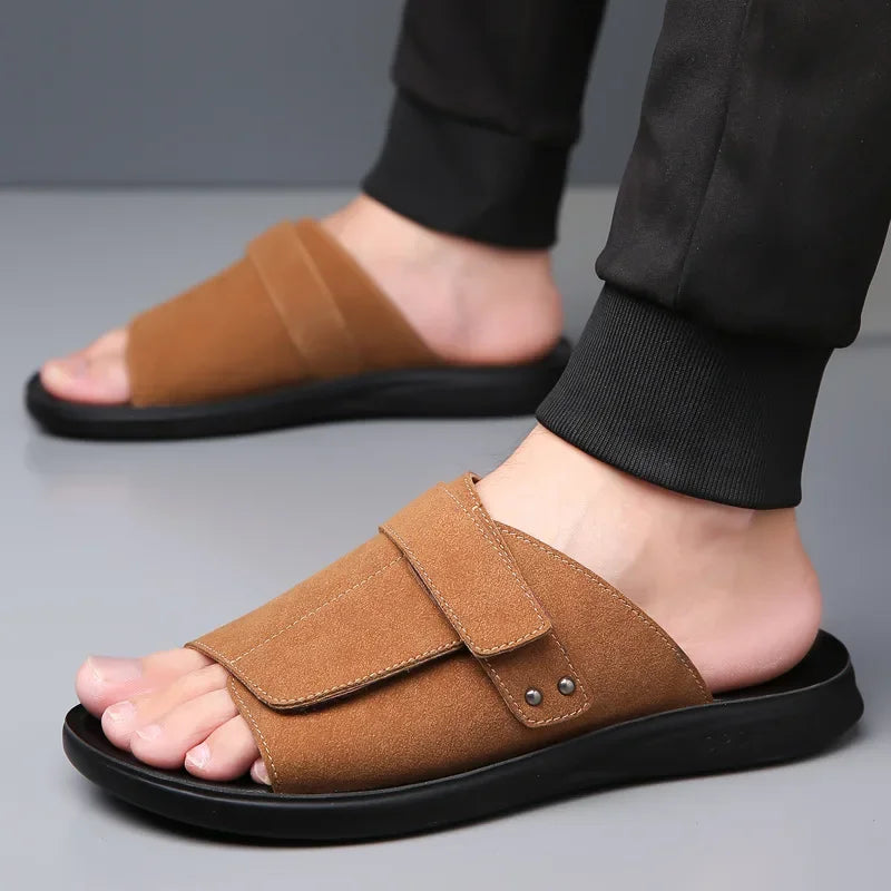 Men’s Suede Leather Beach Sandals