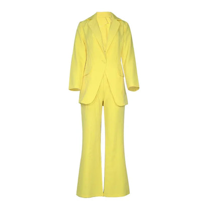 Elegant Long Sleeve Suit & Pants Set