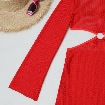 3-Piece Crochet Bikini & Cover-Up Set