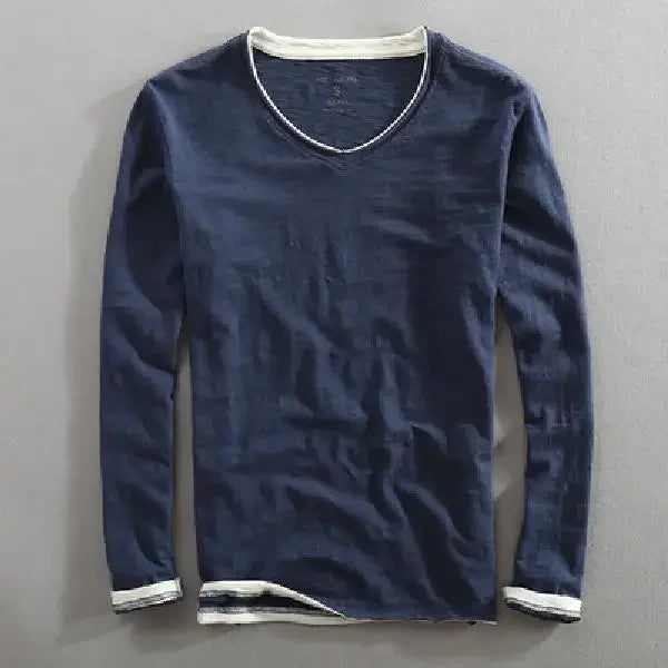 Raw Edge Vintage V Neck Tee