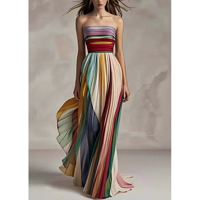 Chic Silk Strapless Ruched Evening Dress
