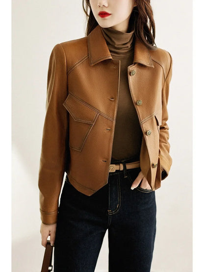 Rebel Gleam Slim Moto Leather Jacket