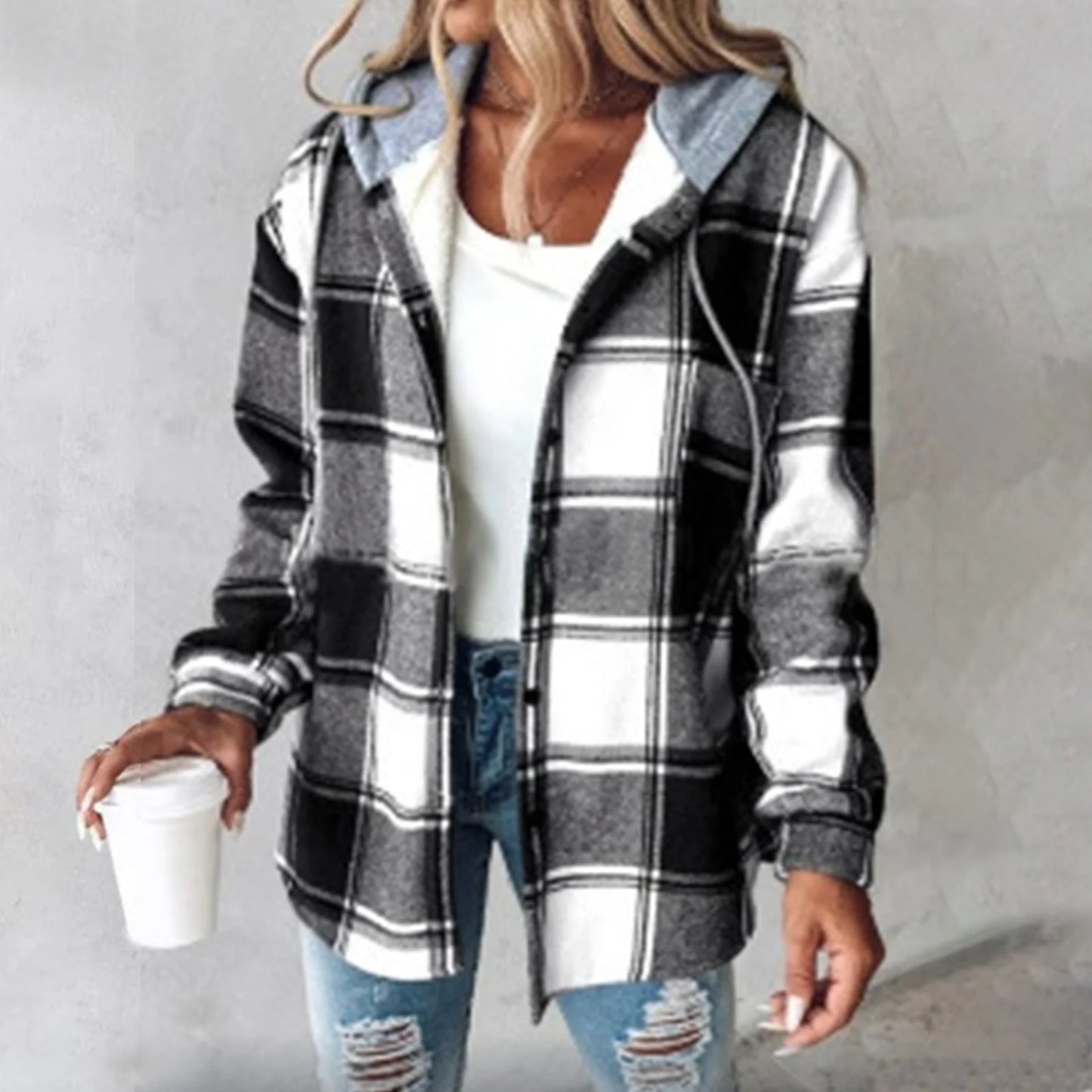 Plaid Street Style Hoodie