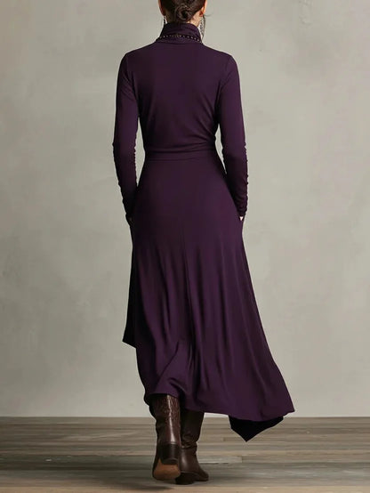 Vintage Turtleneck Pocket Mini Dress