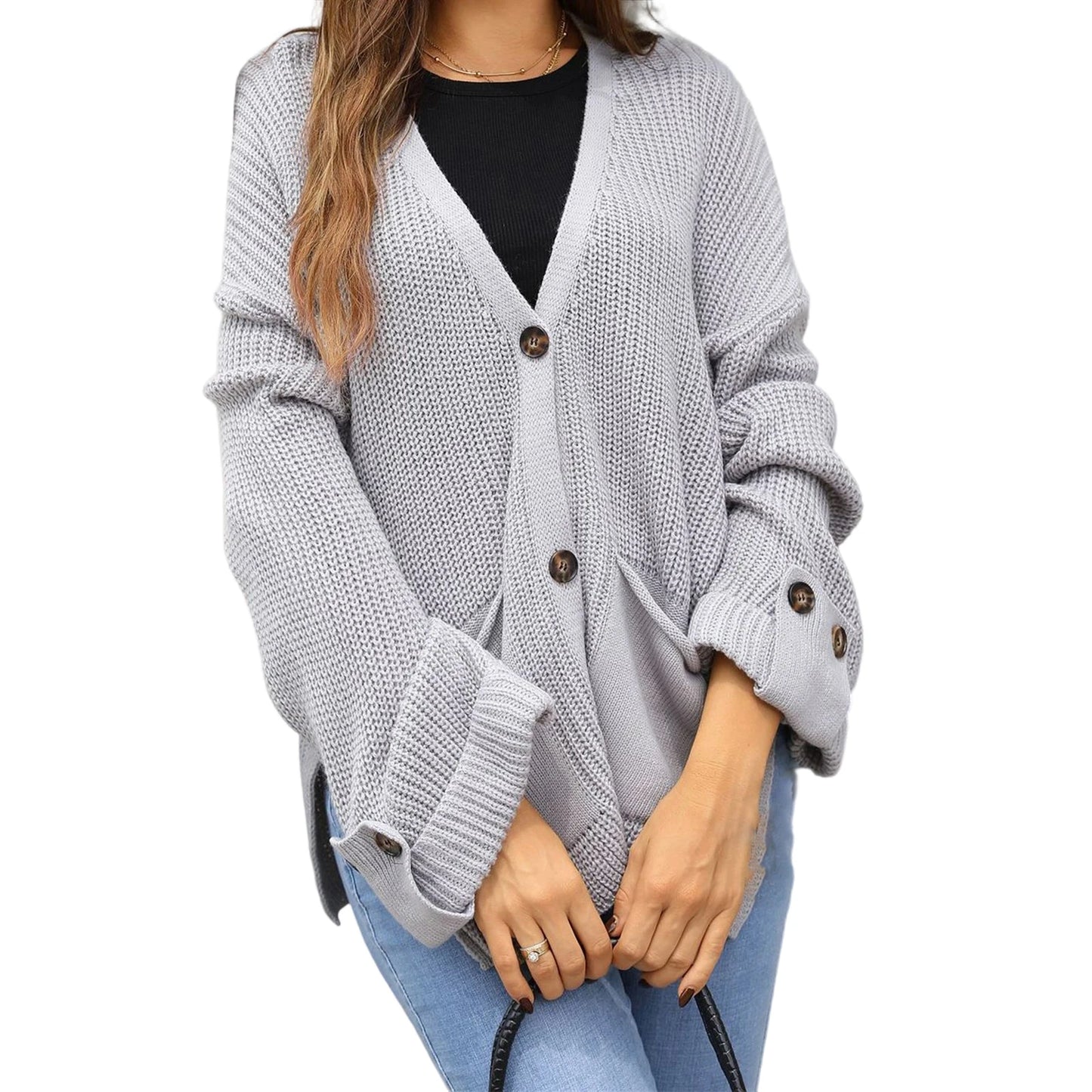 Y2K V-Neck Button Cardigan