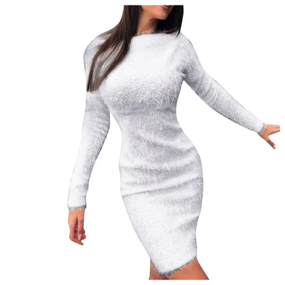 Cozy Curve Knit Bodycon Sweater Dress