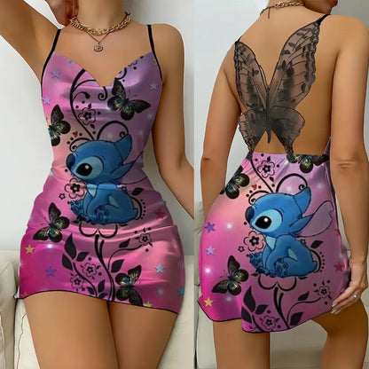 Dreamy Stitch Backless Nightdress