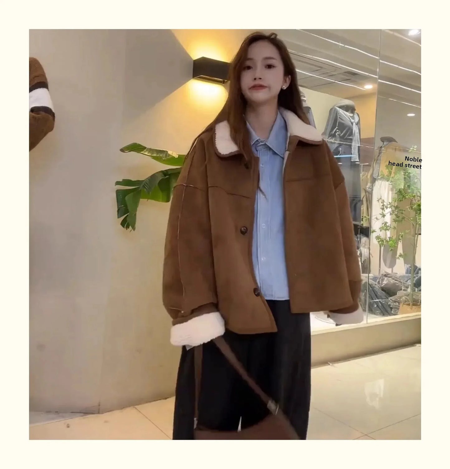 Retro Faux Lamb Fur Coat