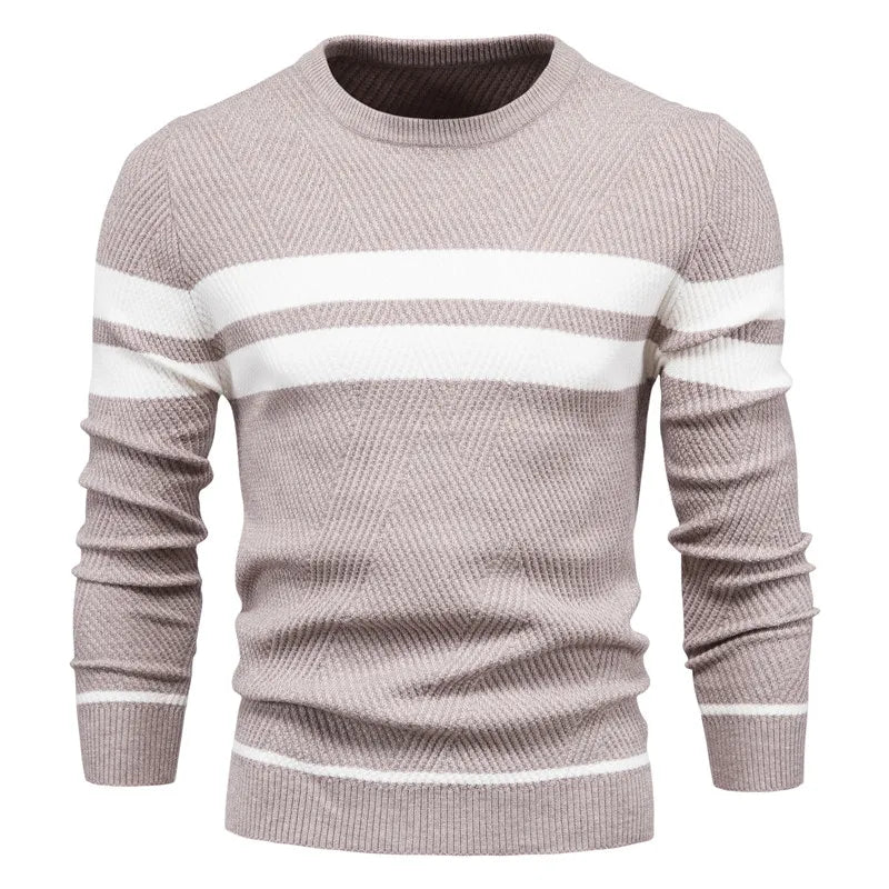Patchwork Slim Fit Autumn Sweater