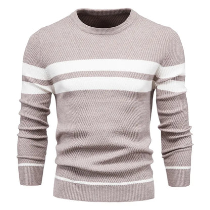 Patchwork Slim Fit Autumn Sweater