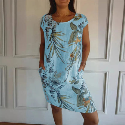 Effortless Printed Knee-Length Dress
