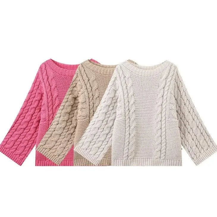 Twist Loom Chunky Knit Pullover Sweater