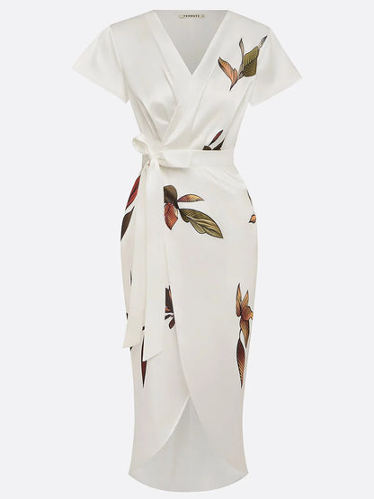 V-Neck Bodycon Office Dress