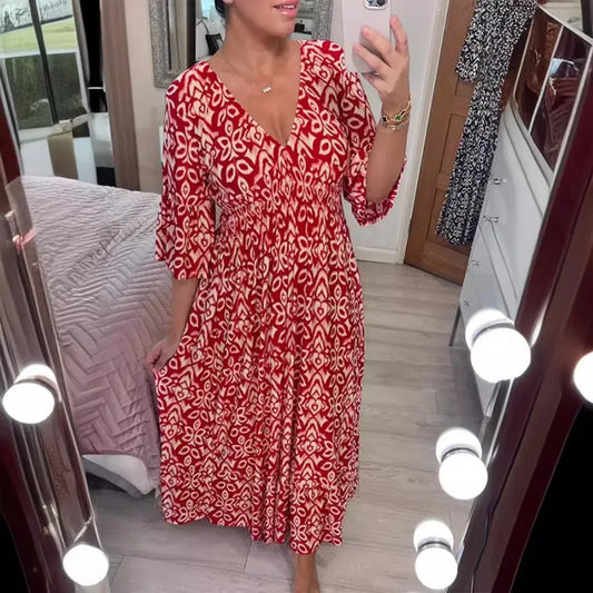 Effortless Boho Chic Floral Wrap Dress