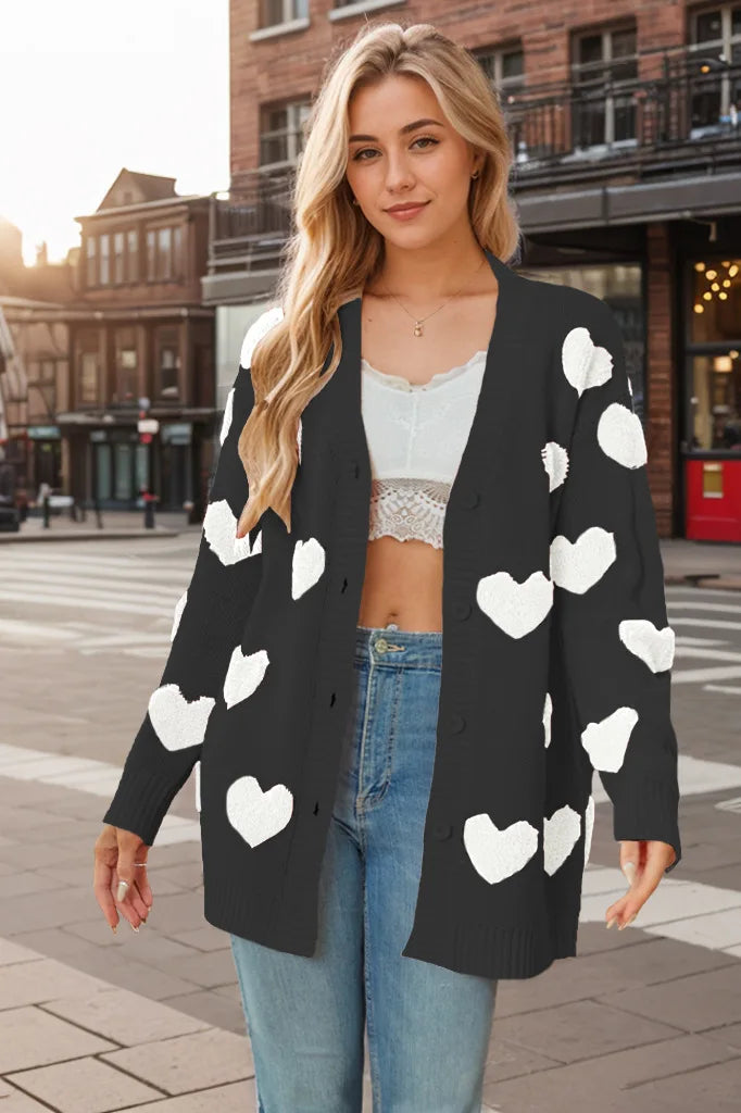 Love Knit V-Neck Long Cardigan