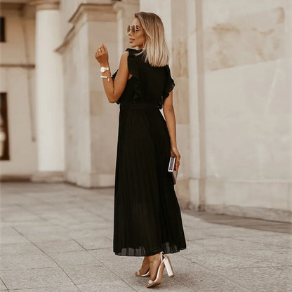 Graceflow Ruffled Chiffon Maxi