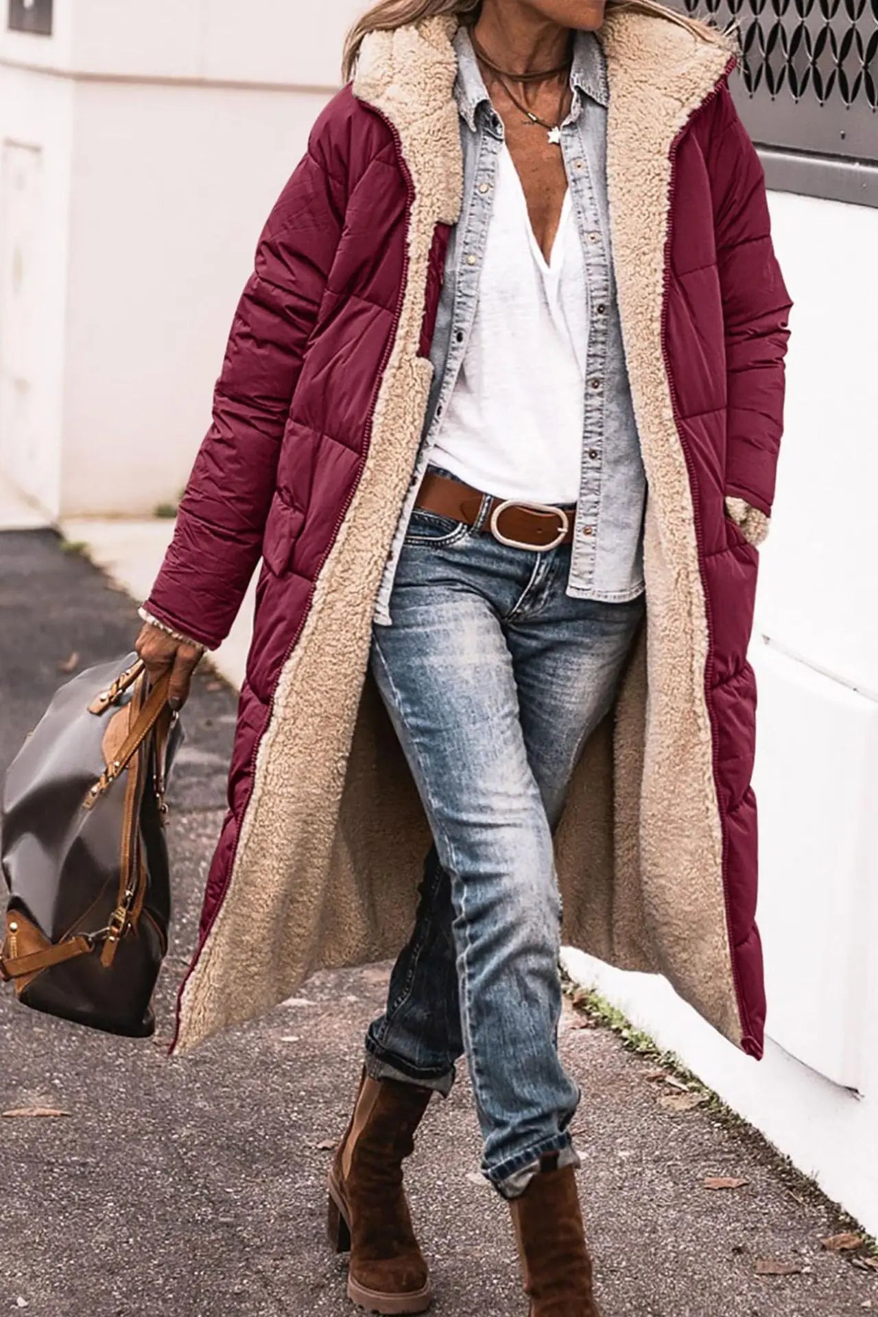 Cozy Fleece-Lined Winter Coat for Women