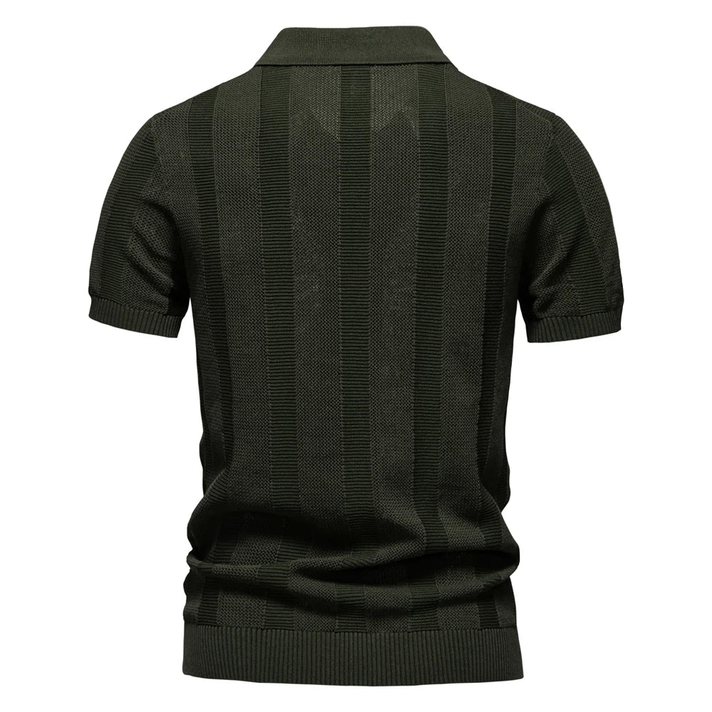 StratoMesh Solid & Stripe Knit Top