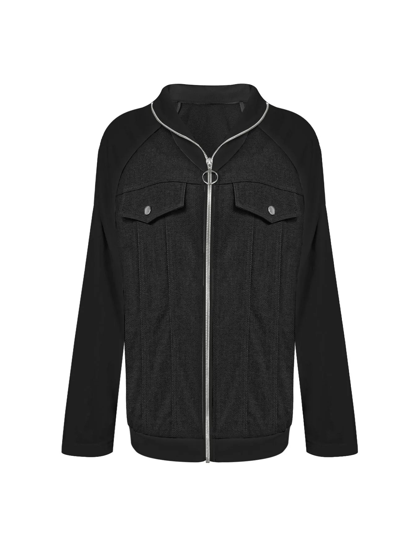 Women’s Color-Block Patchwork Denim Jacket