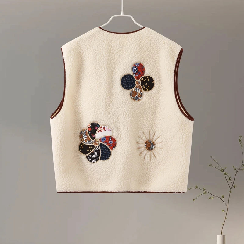 Cozy Charm Sleeveless Plush Vest