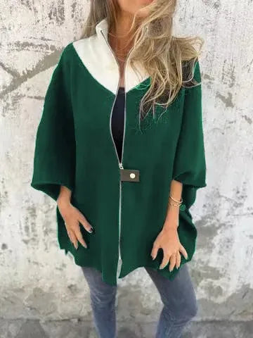 Stylish Patchwork Zipper Jacket