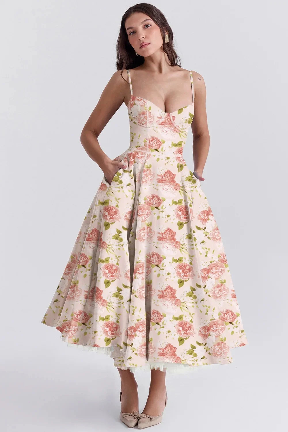 Love Is Love Floral Midi Mini Dress