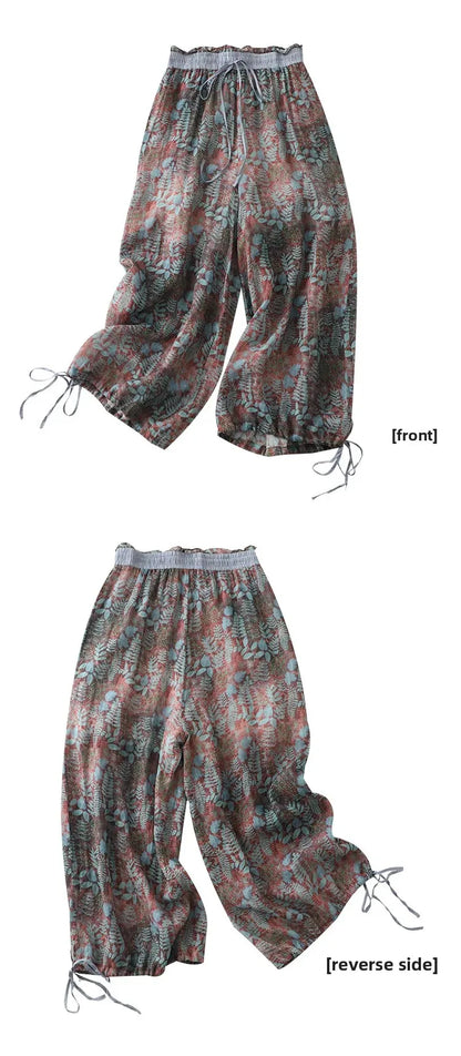 Autumn Grace Printed Cotton Trousers