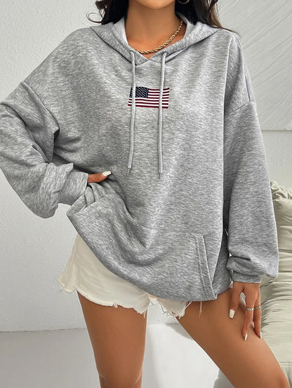 Urban Drift Flag Print Hoodie