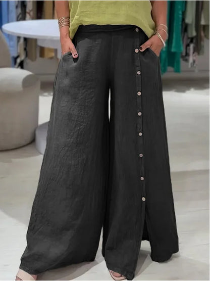 Breeze Flow Cotton Linen Wide Pants