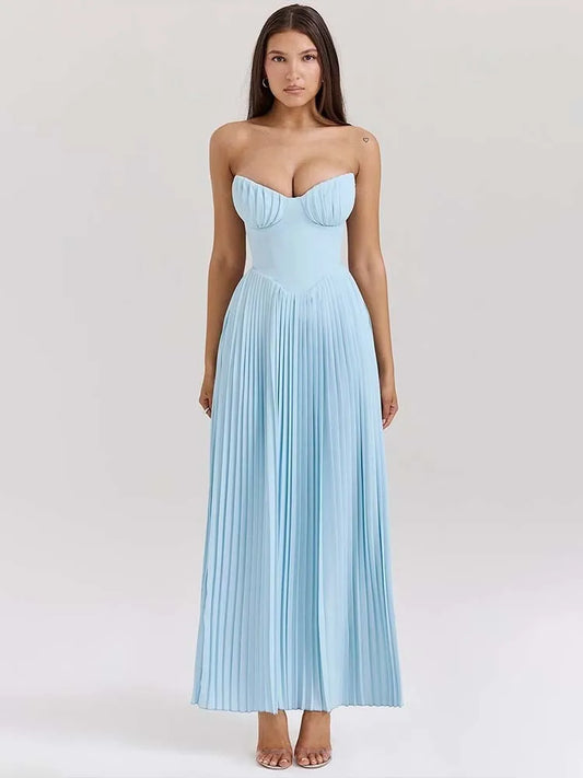 Glamour Curve Strapless Flare Dress