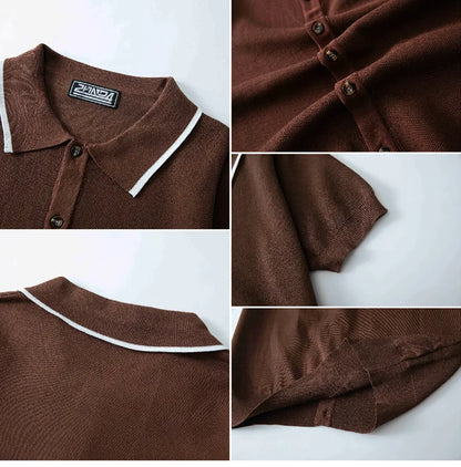 Luxe Breeze Knit Polo Shirt