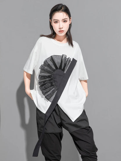 Ruffle Charm Loose Tee