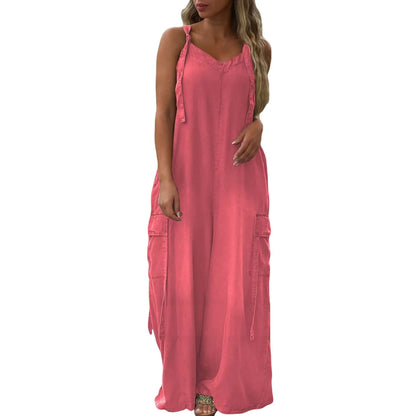Effortless Charm V-Neck Jumpsuit