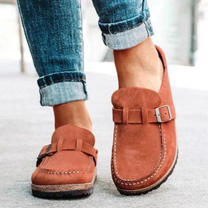 Plus Size Suede Mules