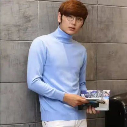 Men Cashmere Cotton Blend Pullover